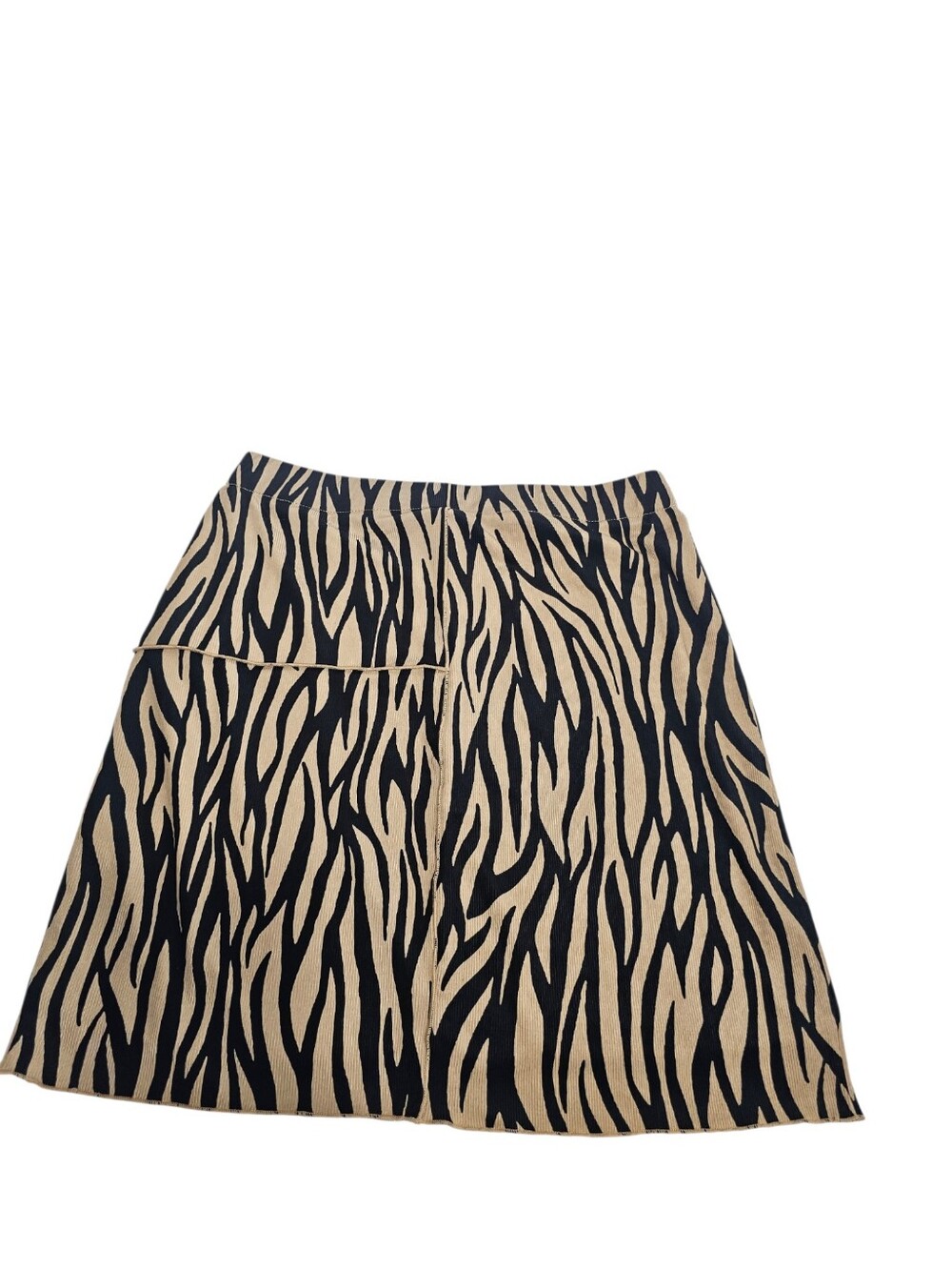 Versona Zebra Print Mini Skirt Size Medium Tan Black Stretch‎ Lined Y2K